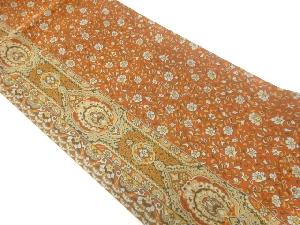 花更紗模様織出し袋帯